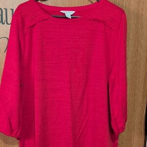 Liz Claiborne Vibrant Red Blouse